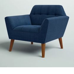 2 Modern Button Tuffed Lounge Chair 