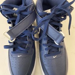 Nike AF1 Navy Mid Top