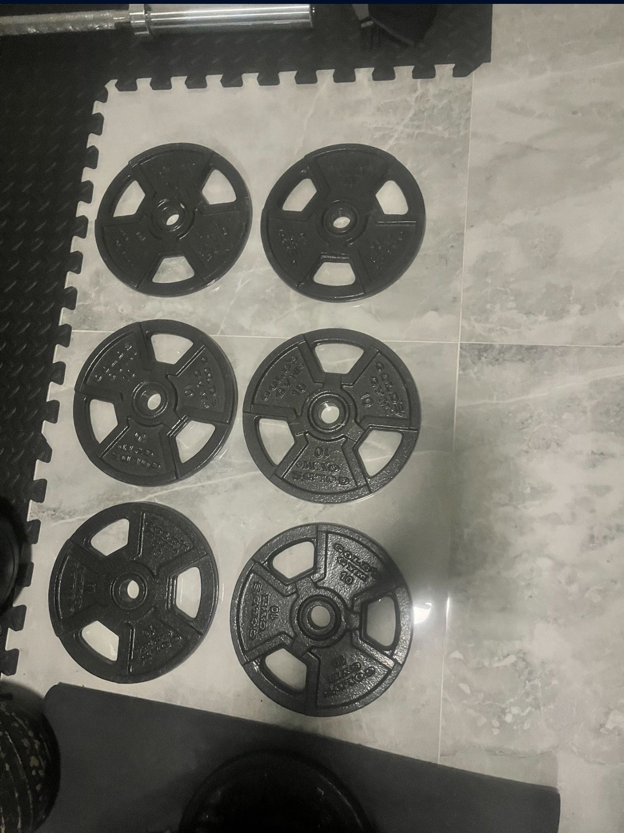 3 New Pairs Of Golds Gym Standard Inch Weights Plates