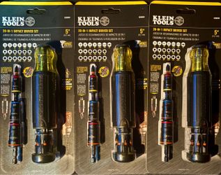 $15 EACH. $40 all 3.    Klein Tools Multi-Bit Screwdriver Set