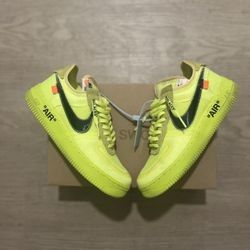 Nike Off White Air Force 1 Volt Size 5.5