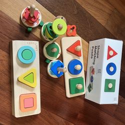 Plan toys and Lovevery Puzzles