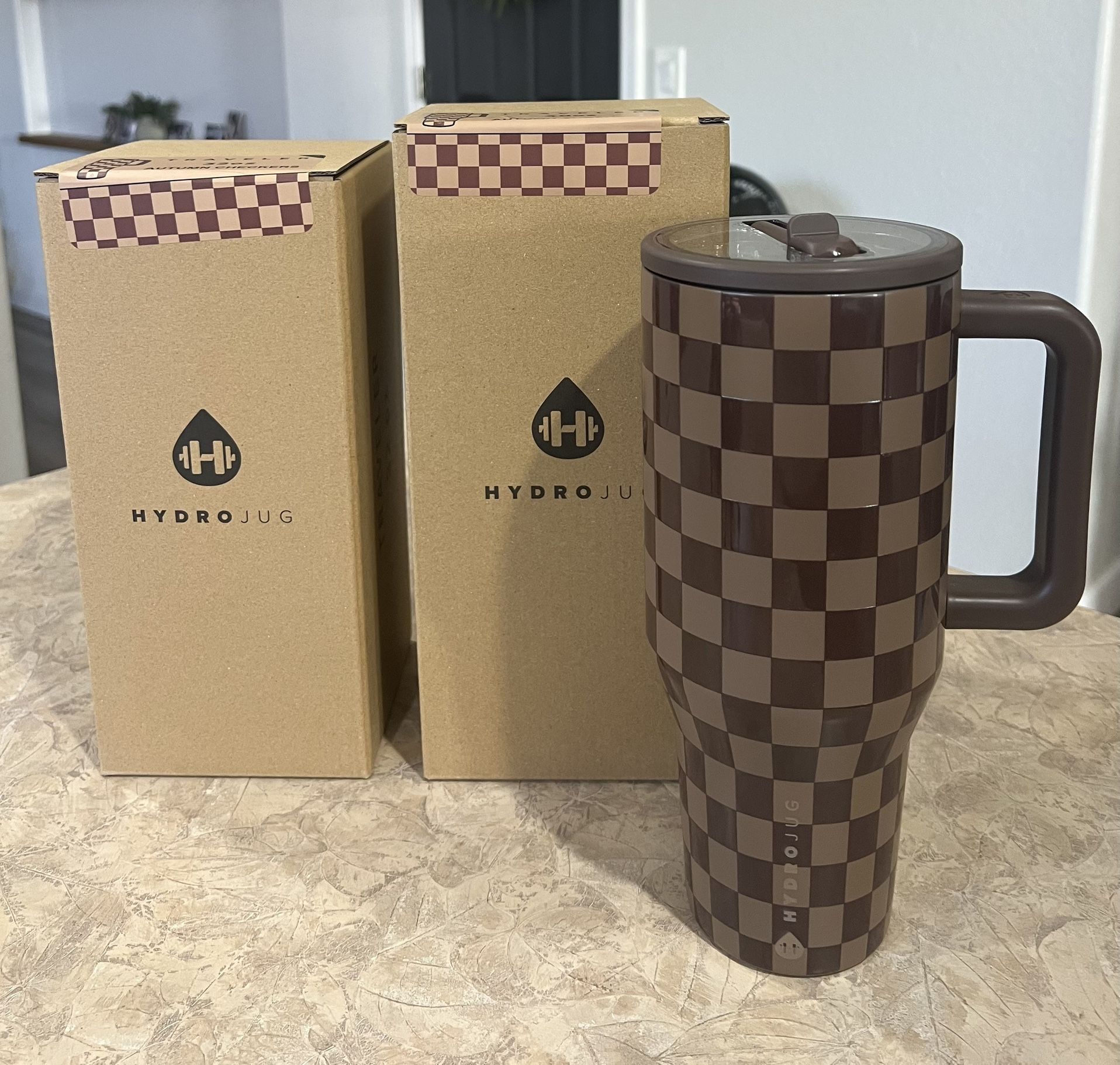 New Sealed HydroJug Autumn Checkers Traveler