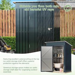 🔥Brand new in box 🔥5 x 3 FT Shed Outdoor Storage Shed Metal Garden Shed with Lockable Door Outside Waterproof Tool Shed for Backyard, Patio, Lawn (G