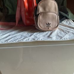 Metallic Pink Adidas Mini Backpack 