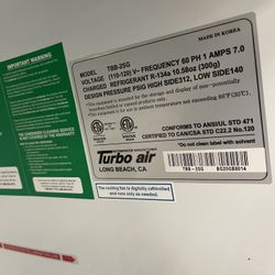 Turbo Commercial Refrigerator 