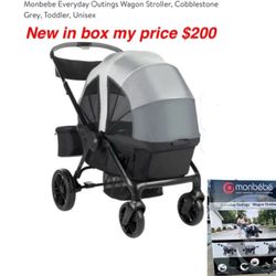 News in box Monbebe Everyday Outings Wagon Stroller, Cobblestone Grey, Toddler, Unisex$200  firm cash only pick up east Palmdale