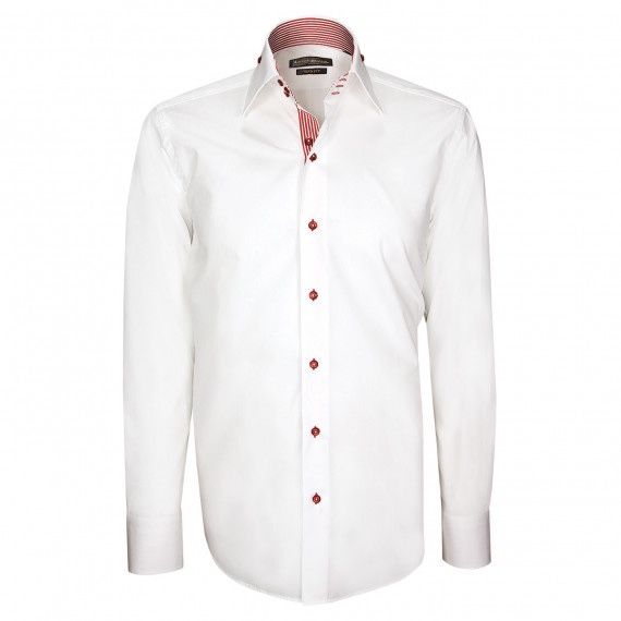 Chemise Homme Emperio Balzani Cool dress shirt with unique details of red buttons Size 4 ( Large ),All Products : American Fashion Style Bags On Sale