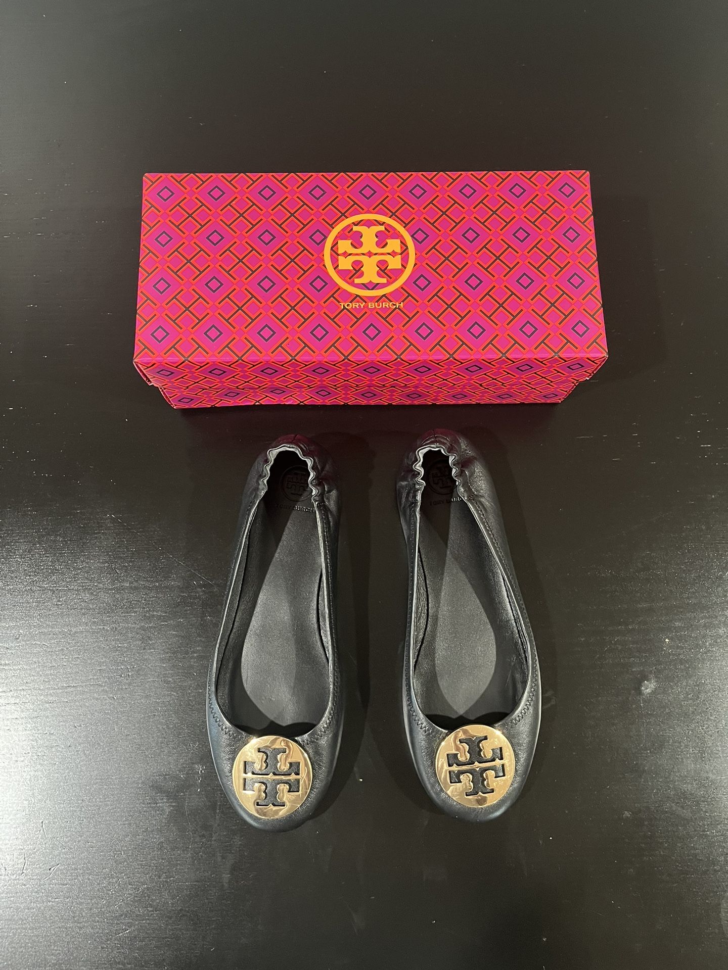 Tory Burch Minnie Travel Ballet With Metal Logo