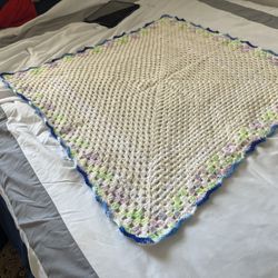 32” beautiful handmade crochet baby blanket 