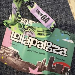 Lollapalooza 2025 Thurs GA Wristband - Chicago 