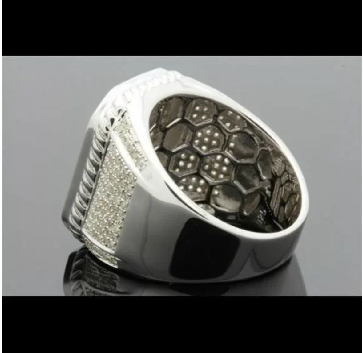 1.75 Karat Diamond Ring With Rhodium Plating