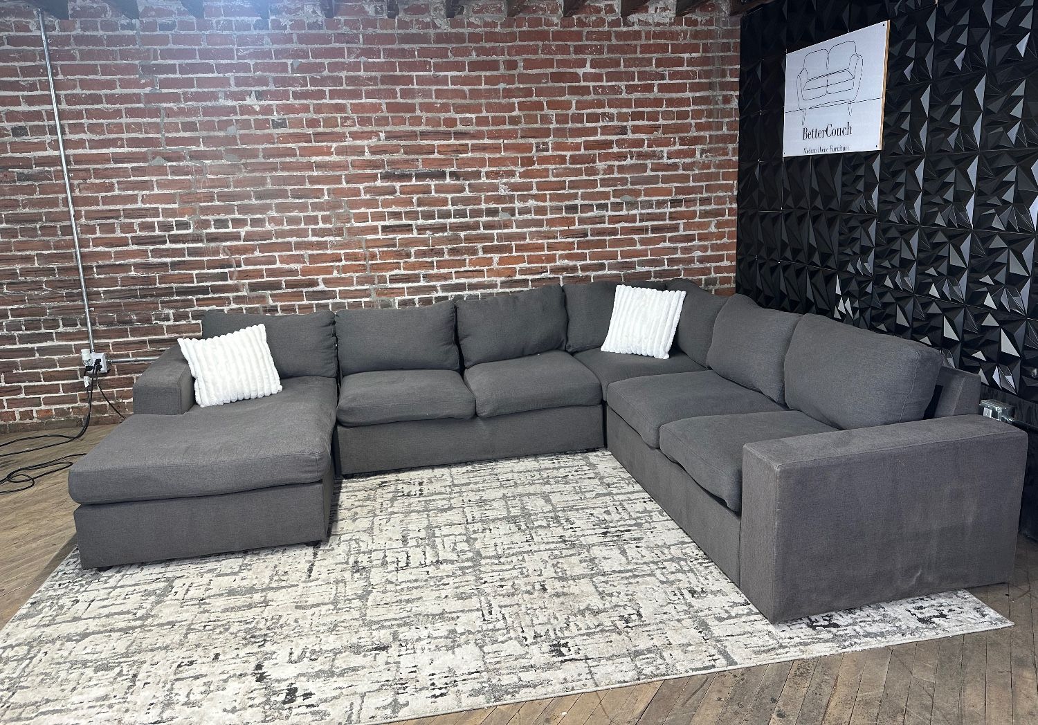 Free Delivery gray 4pc sectional couch