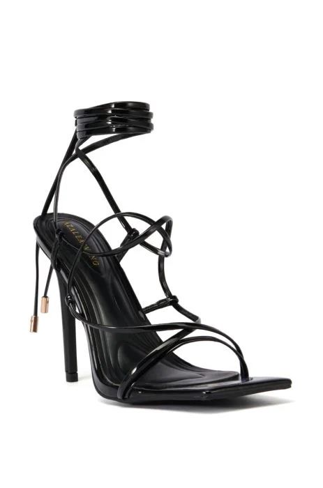 Black Strappy heels - W 9 (US)