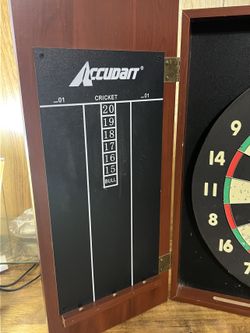Accudart Dartboard Cabinet Set with Scoreboards & Darts