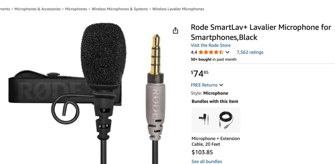 2 Lavalier Microphone. Great Deal!!
