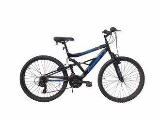 Hyper Bicycles 26" Shocker Mountain Bike, Adult Ages 14+, Black/Blue
