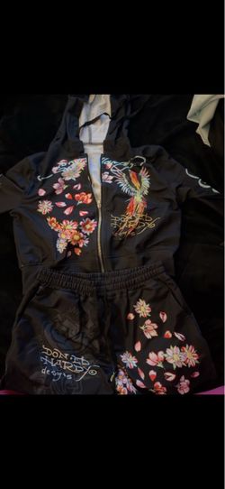 Ed Hardy Two-Piece Tracksuit Set