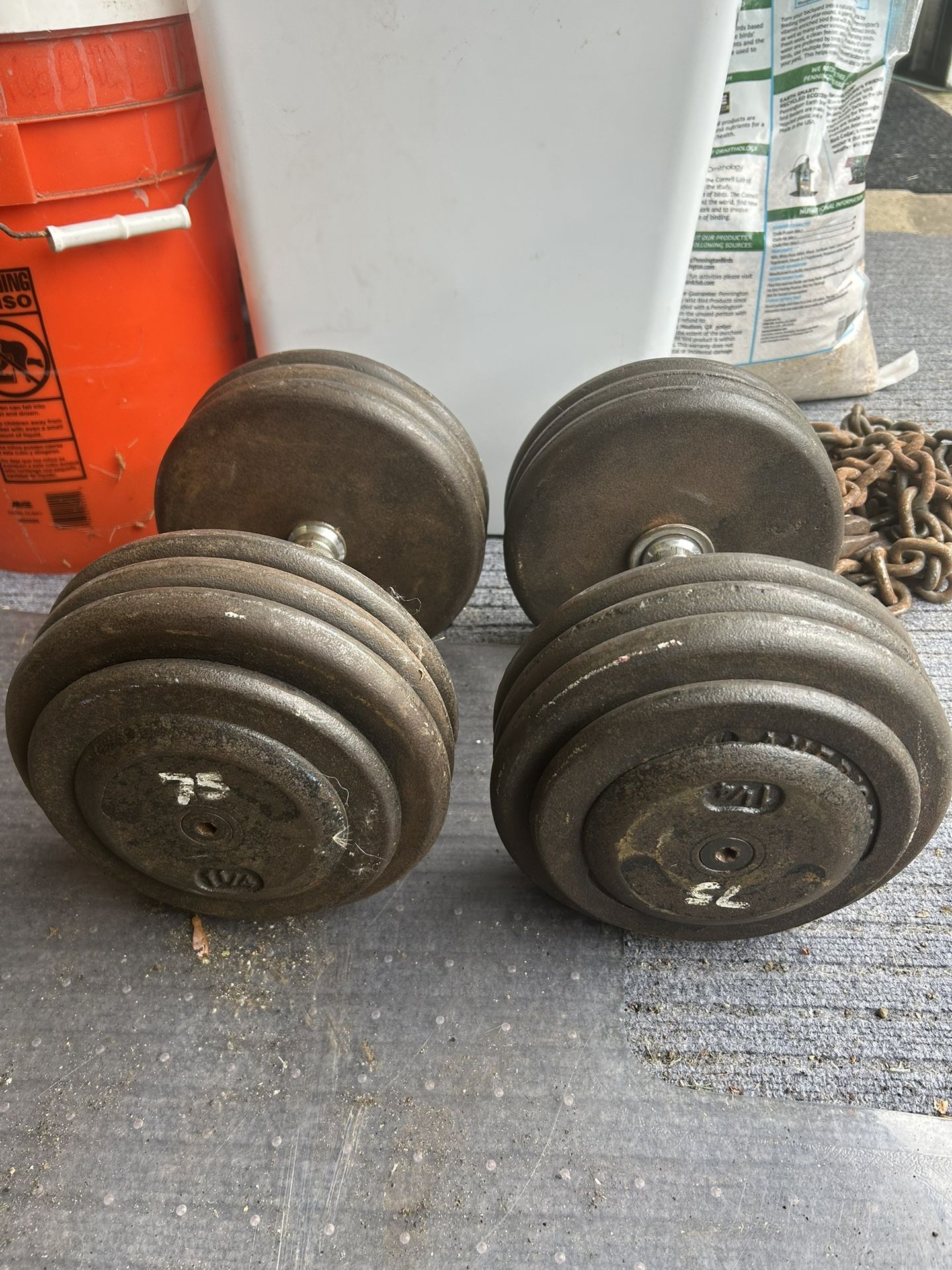 Commercial Style Dumbbell Pairs 70lb and  75lb