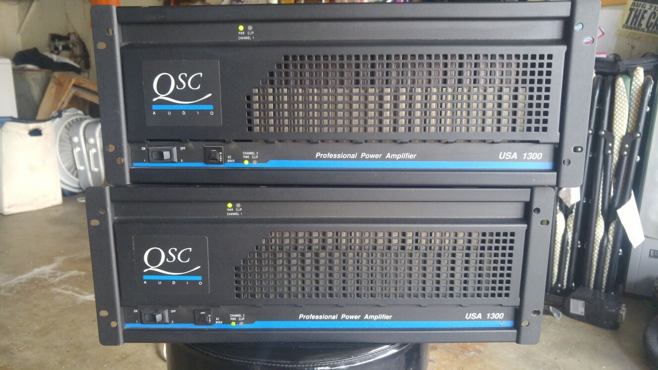 QSC USA 1300 Power Amp (650w per channel)