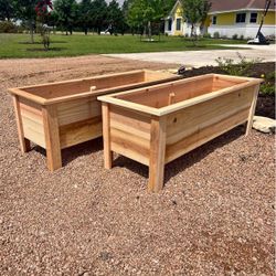 cedar planter boxes.