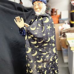 Vintage Wizard Marionette Puppet