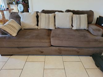 Large brown couch