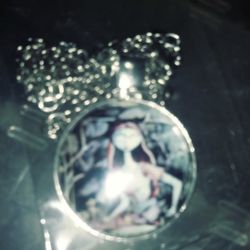 Nightmare Before Christmas Tibetan Silver Necklace .. Sally