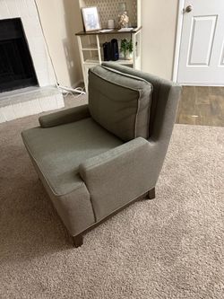 Olive Green Upholstered Accent Chair