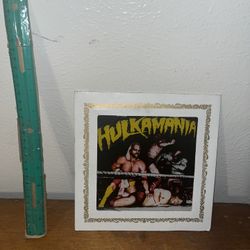 Hulk Hogan  & Mr. T glass art carnival mirror  vintage