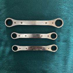 Snap On 12point SAE 0deg. Offset Ratcheting Box Wrenches