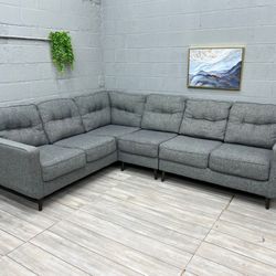 Gray Ashley Zardoni 3 Pc Sectional couch sofa