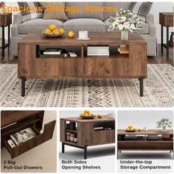 Coffee Table with Steel Frame