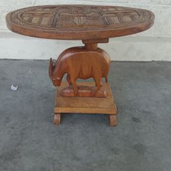 African Carving Woodside Table