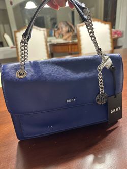 DKNY Blue Leather Crossbody Bag — Minor spots