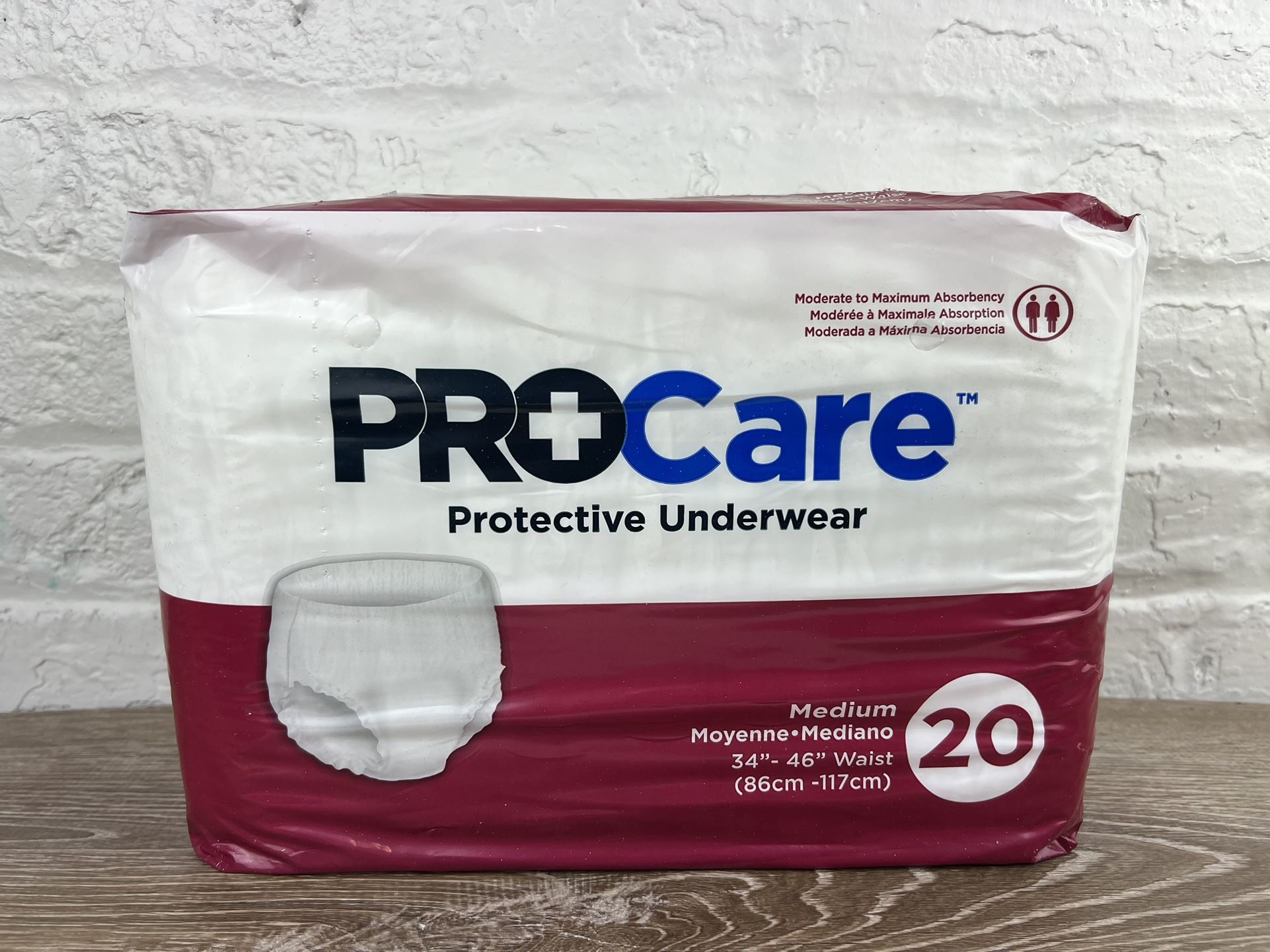 ProCare Protective Adult Underwear Moderate Absorbency Unisex Medium Latex Free