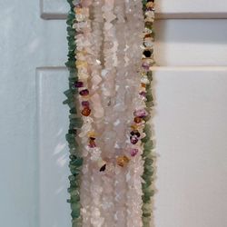 Set Of Five Quartz Necklaces