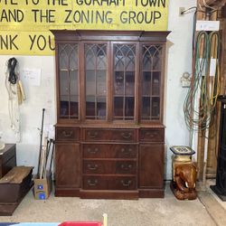 Vintage Wooden China Cabinet