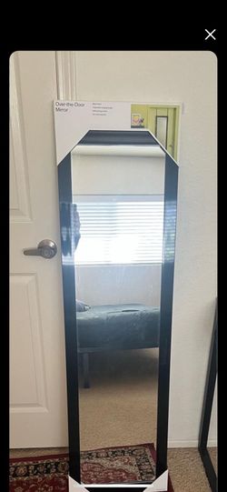Over-the-Door Full Length Mirror Black