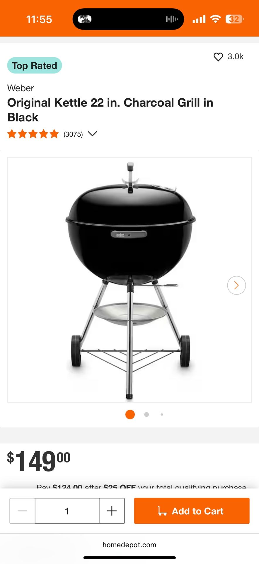 Weber Original Kettle 22 in.