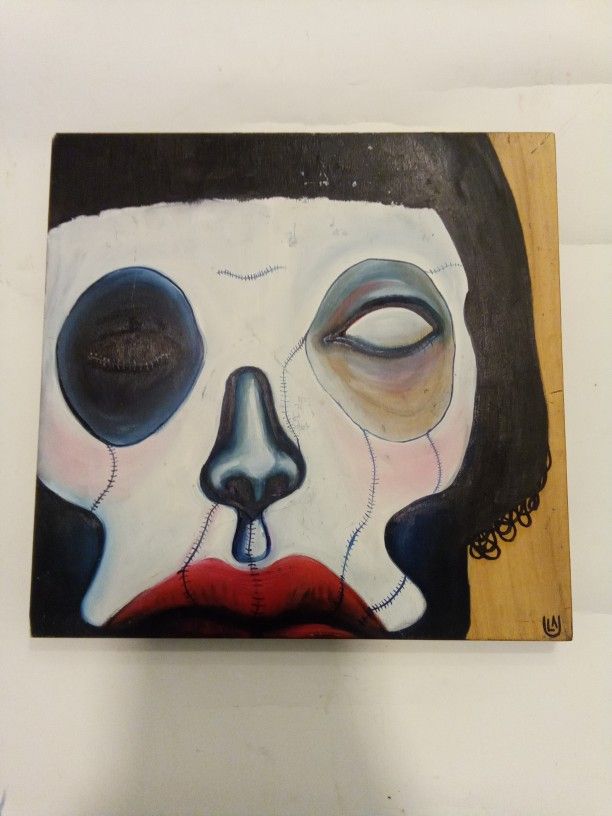 2009 LAU GALLICO KLOE OIL ON WOOD PAINTING