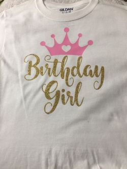 Birthday girl Personalized T-shirt/ camisas personalizadas playeras