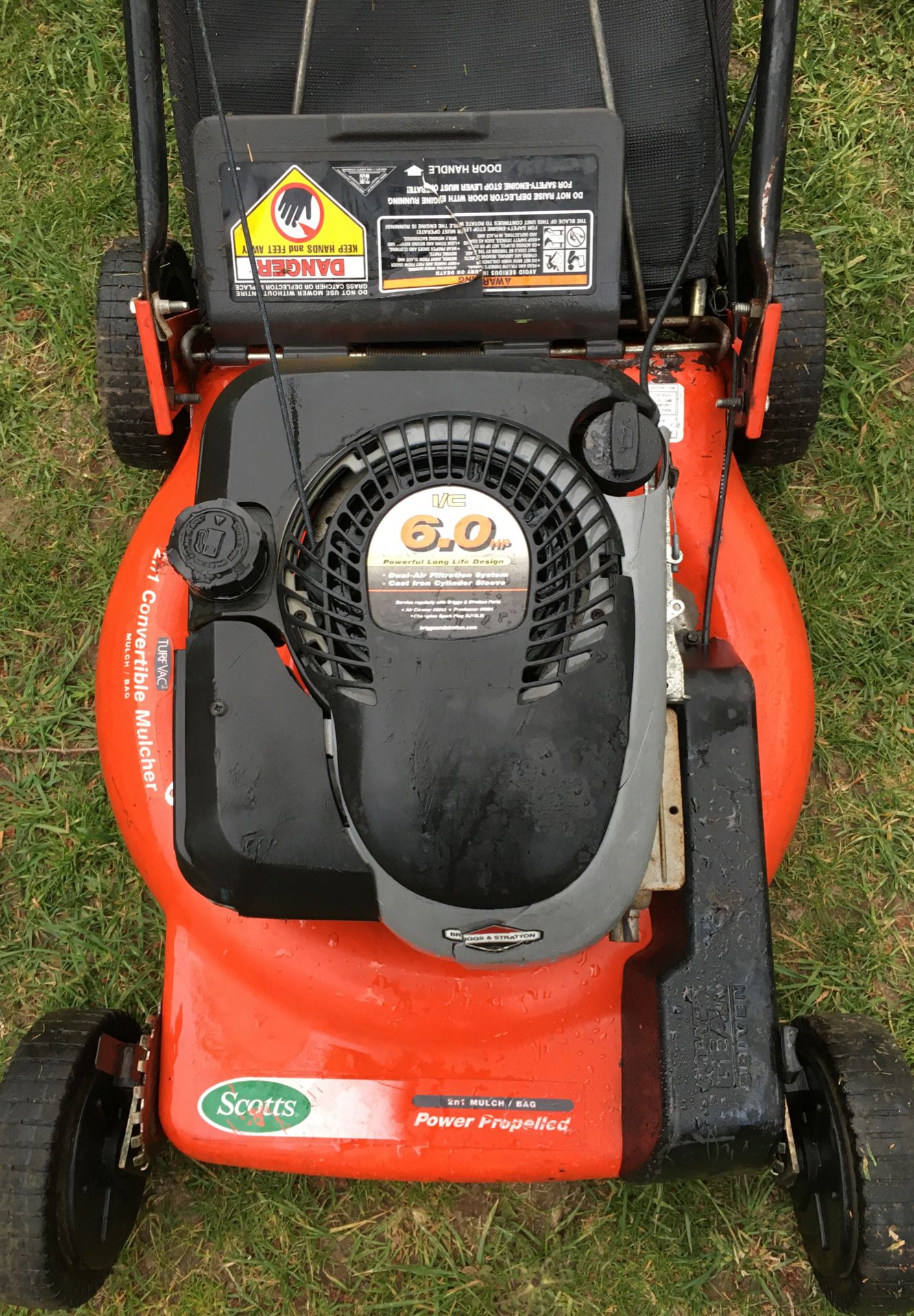 Scotts front drive self propelled lawn mower mulcher bag for Sale in