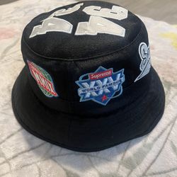 Supreme Black Playoff Super Bowl Mesh Hat!
