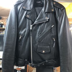 Set Of Wilson’s Thinsulate Leather Riding Jacket And Chaps