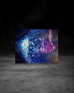 Original Acrylic Abstract Galaxy Painting on Canvas