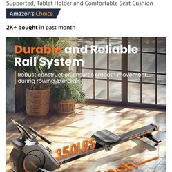 YOSUDA Magnetic/Water Rowing Machine 350 LB Weight Capacity - Foldable Rower for Home Use with Bluetooth, App Supported, Tablet Holder and Comfortable