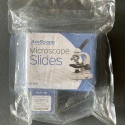 AmScope 50 Blank Microscope Slides W Ground Edges Pre-cleaned Clear Glass Slides