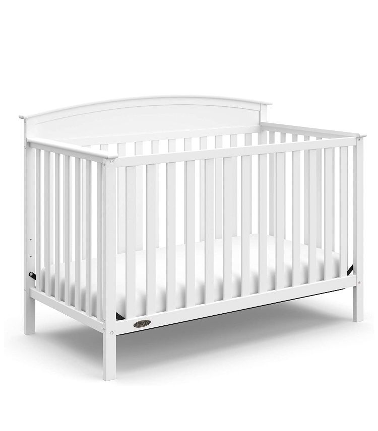 Graco Benton 4-in-1 Convertible Crib, White, Solid Pine and Wood Product Construction, Converts to Toddler Bed or Day Bed