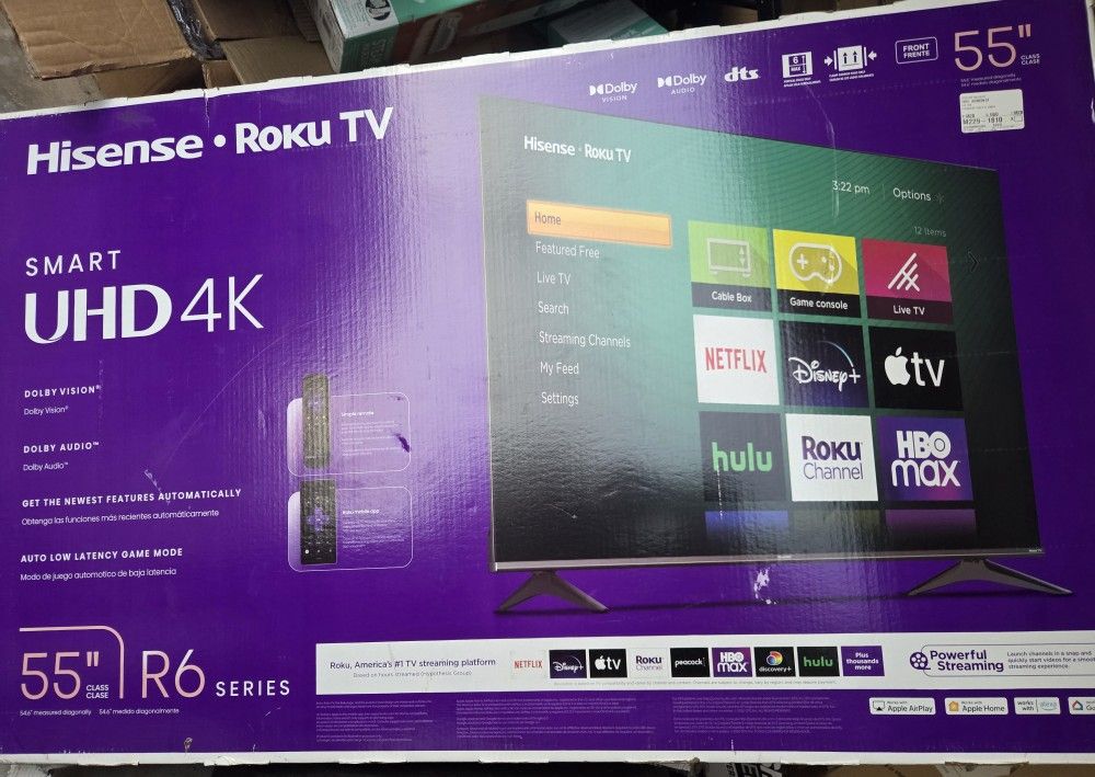 Hisense 4k Uhd 55inch Roku Tv Brand New Never Used